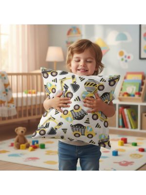 Bawełniana Poszewka Na Poduszkę – Mały Operator Koparki