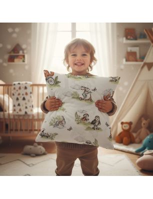 Bawełniana Poszewka Na Poduszkę – Leśne Szaleństwo na Kółkach