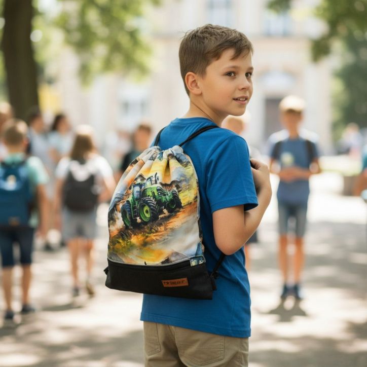 Plecak Worek Wodoodporny dla Chłopca - Traktor Plecak Worek Wodoodporny dla Chłopca - Traktor