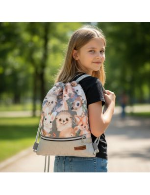 Plecak Zwierzak - Szkolny Worek Wodoodporny z Kieszonką