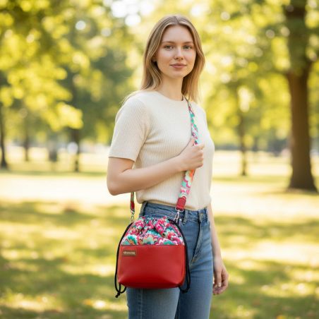 Torebka Fale Różowe Mała Sakiewka