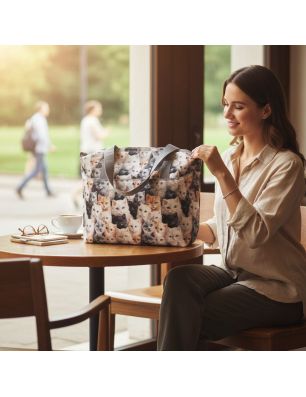 Torbo Plecak Damski 3w1 z motywem kotów