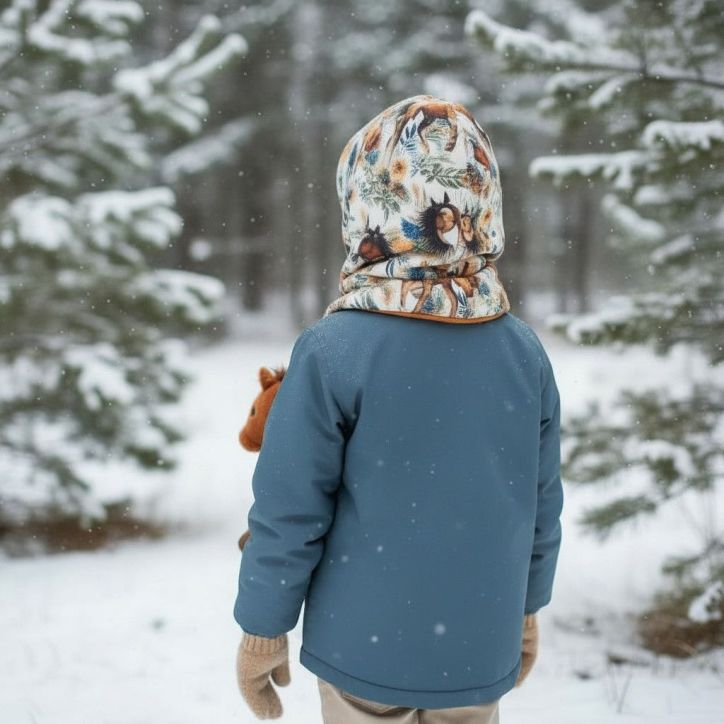 Komino kaptur dziecięcy - Konie