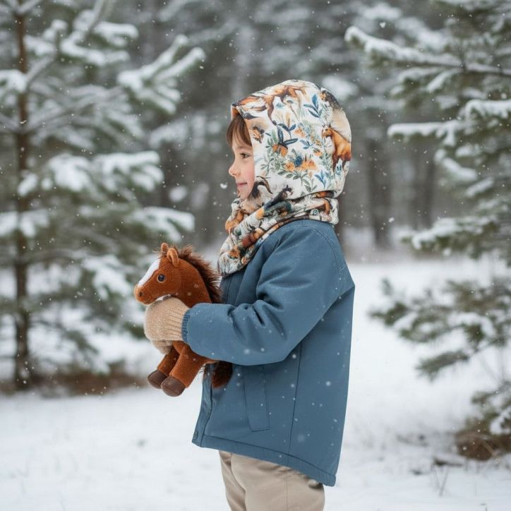 Komino kaptur dziecięcy - Konie