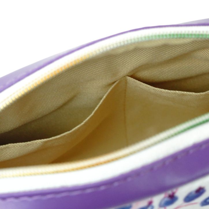 Mini Torebka Box – Fioletowa z Motywem Piwonii