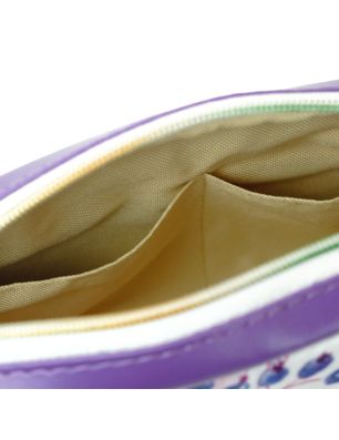 Wnętrze torebki handmade – bawełniana podszewka i kieszonka