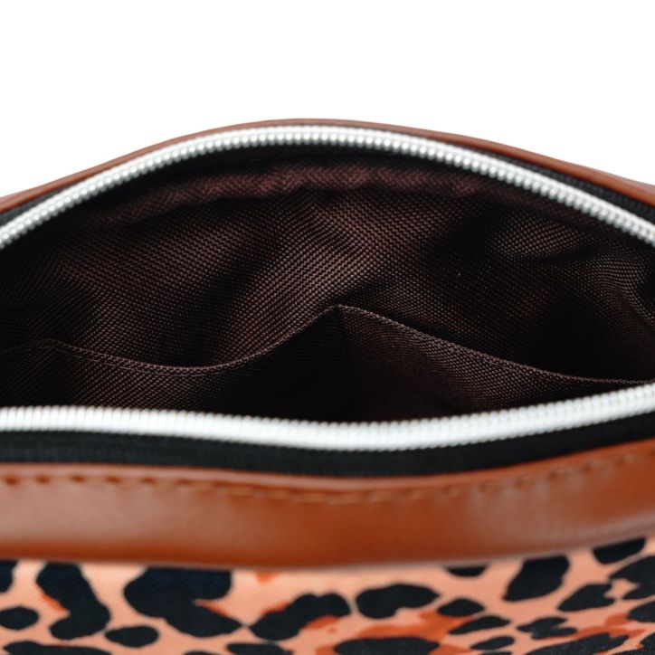 Mini Torebka Box – Brązowa z Motywem Panterki