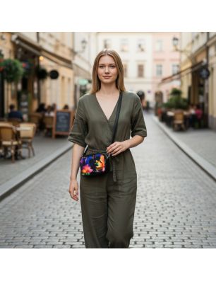 Mini torebka box Purpurowy Ogród w stylizacji miejskiej