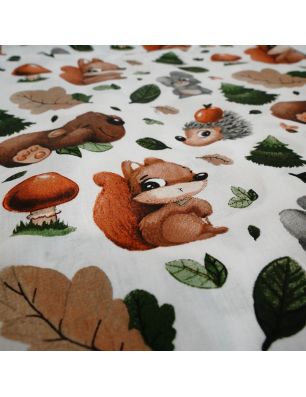 Szycie z pasją|Bawełniany Worek do Przedszkola – Jesienny Las i Zwierzątka|Worki do przedszkola|SZYCIE Z PASJĄ