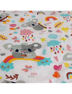 Szycie z pasją|Bawełniany Worek do Przedszkola – Koale i Tęcze|Worki do przedszkola|SZYCIE Z PASJĄ