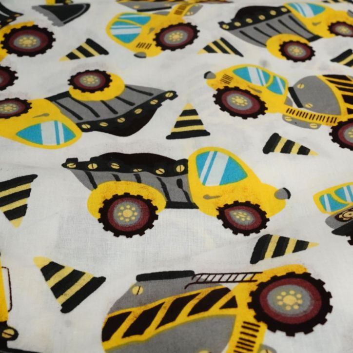 Bawełniany Worek do Przedszkola – Koparki i Wywrotki