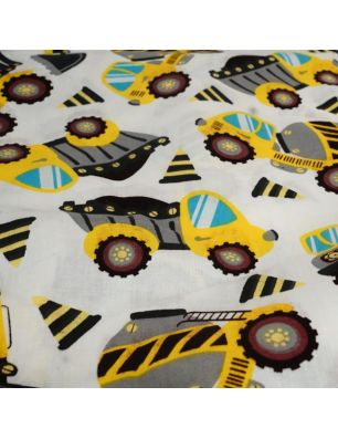 Szycie z pasją|Bawełniany Worek do Przedszkola – Koparki i Wywrotki|Worki do przedszkola|SZYCIE Z PASJĄ