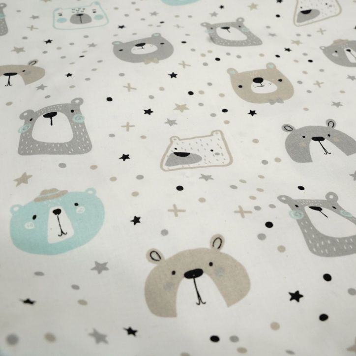 Bawełniany Worek do Przedszkola – Leśne Misie w Pastelowych Odcieniach