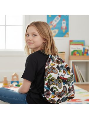 Worek do przedszkola gamepad – bawełniany plecak dziecięcy