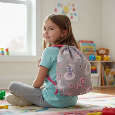 Worek do przedszkola jednorożce – bawełniany plecak