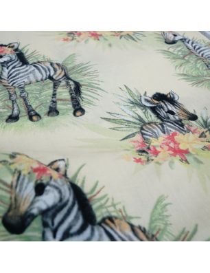 Szycie z pasją|Bawełniany Worek do Przedszkola – Zebry w Tropikalnych Kwiatach|Worki do przedszkola|SZYCIE Z PASJĄ