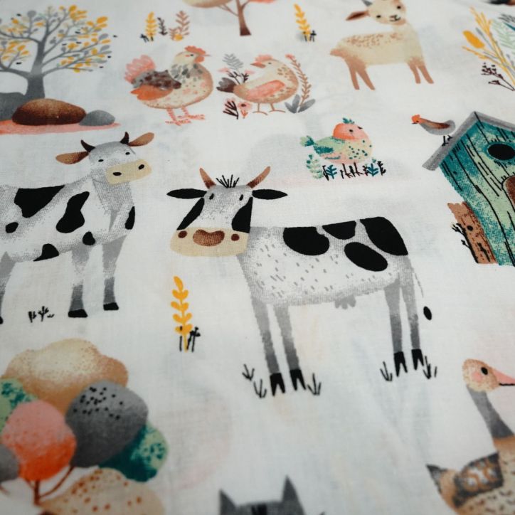 Bawełniany Worek do Przedszkola – Wesoła Farma z Zwierzątkami