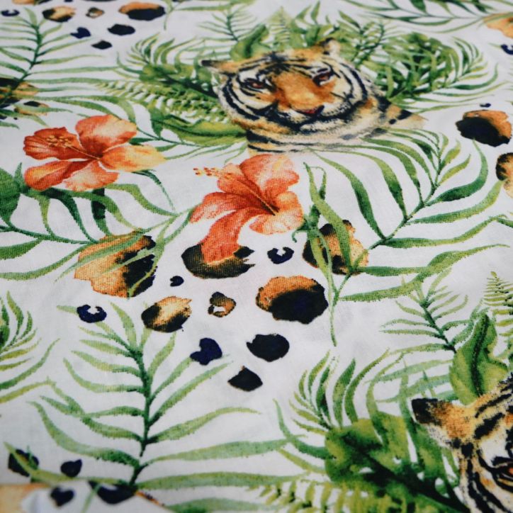 Bawełniany Worek do Przedszkola – Tygrysy w Tropikach