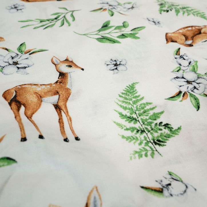 Bawełniany Worek do Przedszkola – Sarenki w Leśnych Listkach Bawełniany Worek do Przedszkola – Sarenki w Leśnych Listkach