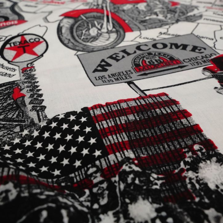 Bawełniany Worek do Przedszkola – Samochody i Motocykle Route 66 Bawełniany Worek do Przedszkola – Samochody i Motocykle Route 66