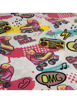 Bawełniany Worek do Przedszkola – Rolki i Boomboxy