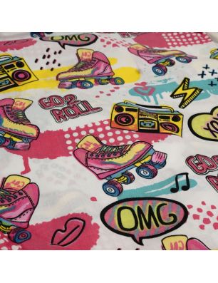 Szycie z pasją|Bawełniany Worek do Przedszkola – Rolki i Boomboxy|Worki do przedszkola|SZYCIE Z PASJĄ