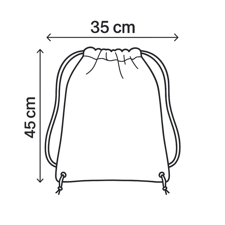 Bawełniany Worek do Przedszkola – Pieski i Łapki na Jasnym Tle