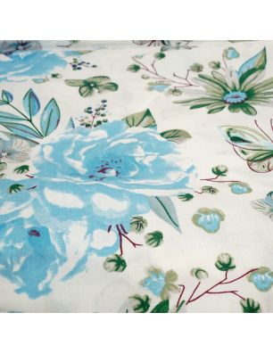 Szycie z pasją|Bawełniany Worek do Przedszkola – Niebieskie Kwiaty z Motylem|Worki do przedszkola|SZYCIE Z PASJĄ