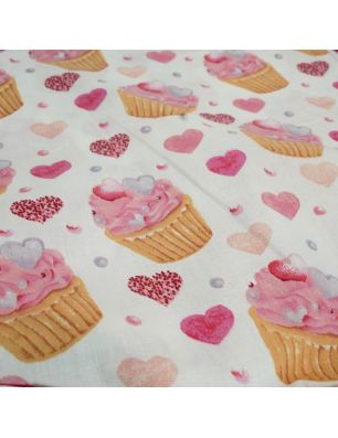 Szycie z pasją|Bawełniany Worek do Przedszkola – Muffinki z Serduszkami|Worki do przedszkola|SZYCIE Z PASJĄ