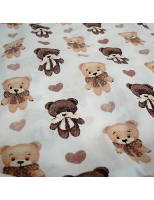 Szycie z pasją|Bawełniany Worek do Przedszkola – Misie z Serduszkami|Worki do przedszkola|SZYCIE Z PASJĄ