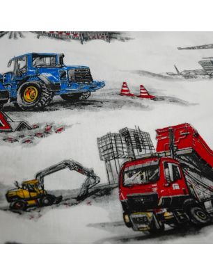 Szycie z pasją|Bawełniany Worek do Przedszkola – Maszyny Budowlane i Pojazdy Robocze|Worki do przedszkola|SZYCIE Z PASJĄ