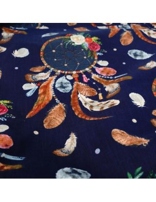 Szycie z pasją|Bawełniany Worek do Przedszkola – Łapacze Snów na Granatowym Tle|Worki do przedszkola|SZYCIE Z PASJĄ