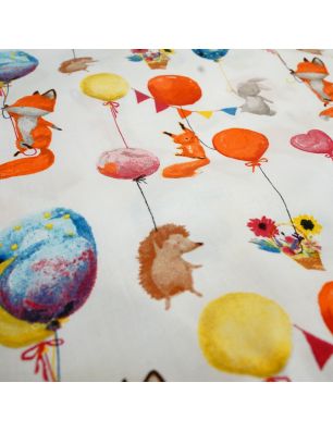 Szycie z pasją|Bawełniany Worek do Przedszkola – Liski i Baloniki w Pastelowych Kolorach|Worki do przedszkola|SZYCIE Z PASJĄ