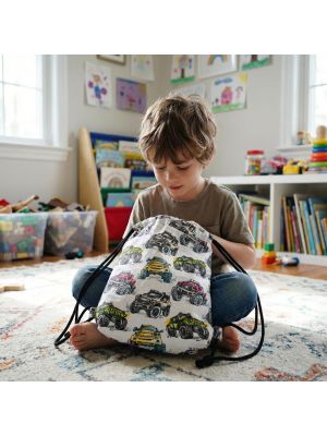 Bawełniany Worek do Przedszkola – Samochody Terenowe Monster Truck