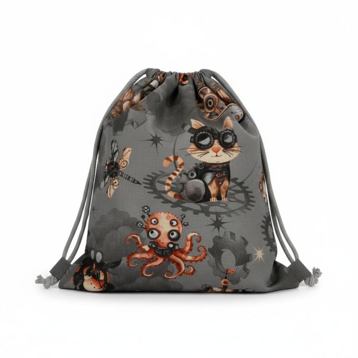 Bawełniany Worek do Przedszkola – Steampunkowe Zwierzaki Bawełniany Worek do Przedszkola – Steampunkowe Zwierzaki