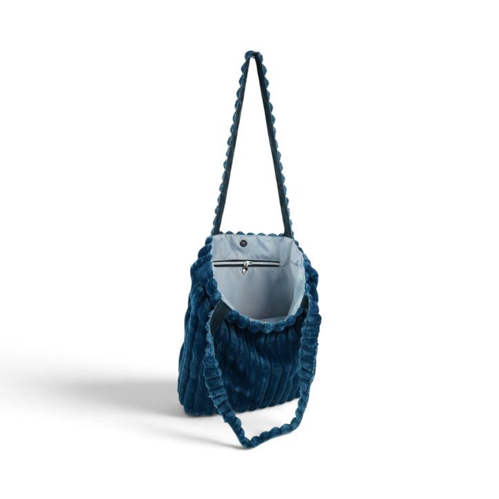 Torba sztruksowa shopper Tola granatowa