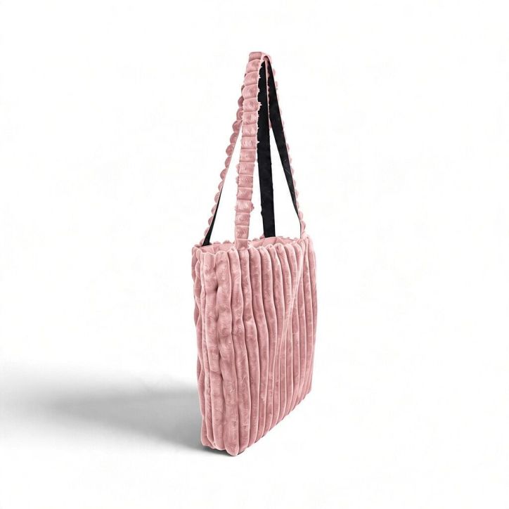 Torba sztruksowa shopper Tola Pudrowy Róż Torba sztruksowa shopper Tola Pudrowy Róż