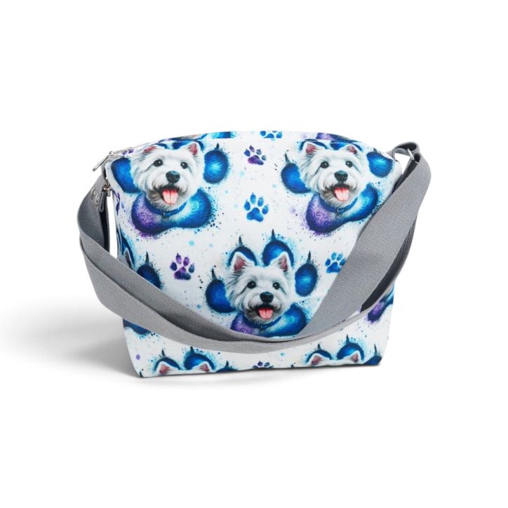 Torebka dziecięca na ramię Tobi z motywem piesków Westie