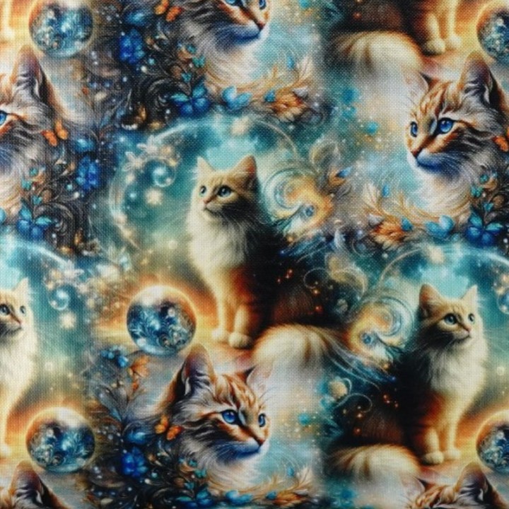 Materiał Wodoodporny - Galaktyczny Kot